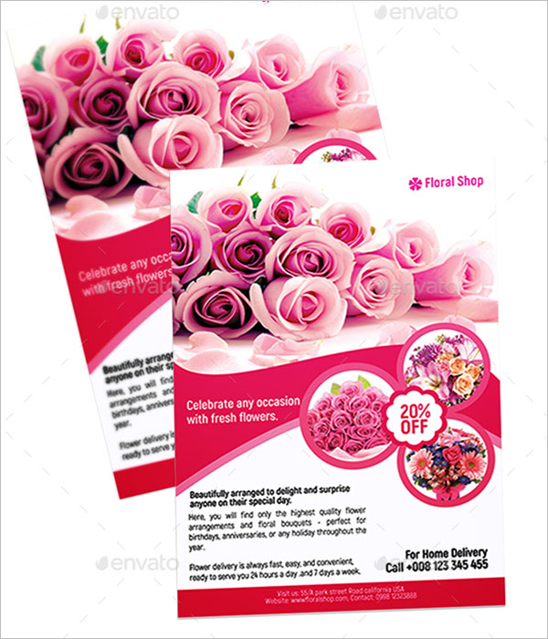 Abstract Flower Shop Flyer Template