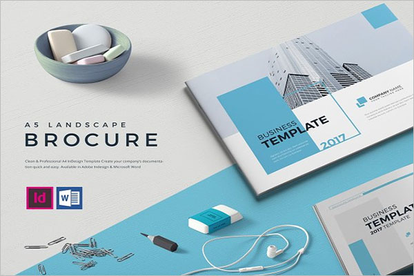 Blue Landscape Brochure Design