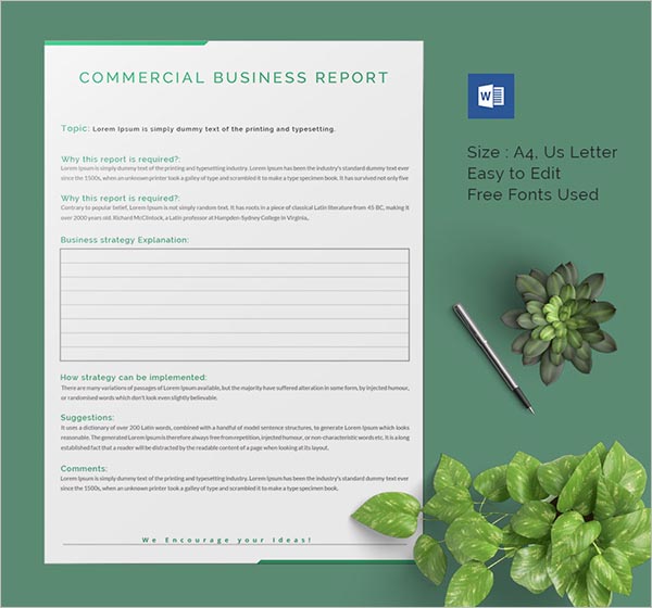 Business Report Template MS Word Download