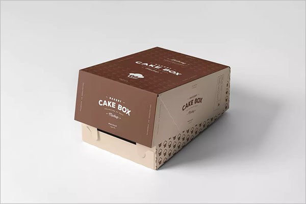 Cake Box Design Mockup