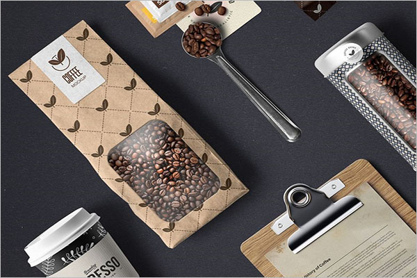 Coffee Branding & Packaging Mockup Design