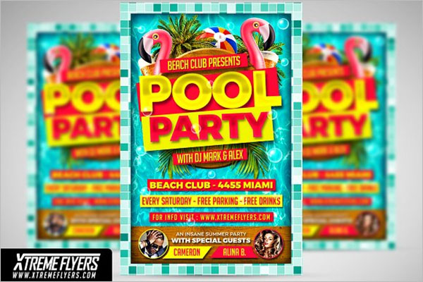Create Pool Party Flyer Template