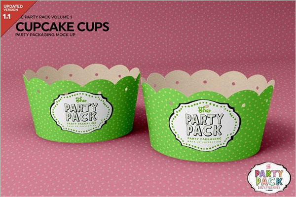 Cupcake Cups Packing Mockup