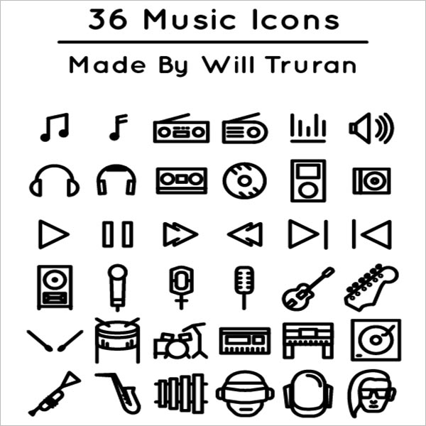 Customizable Music Icons
