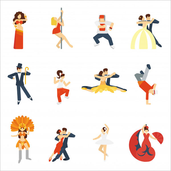 Dance Icons Designs Free DownloadÂ 