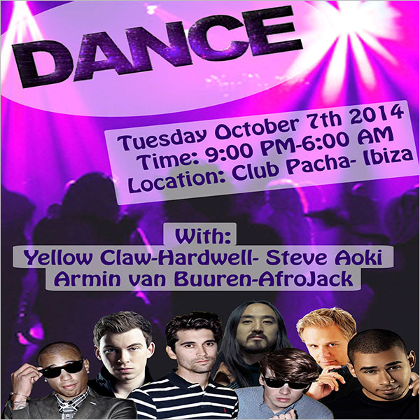 Dance Party Poster Example