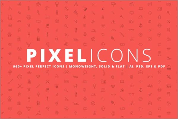 Fashion Pixel Icons Design