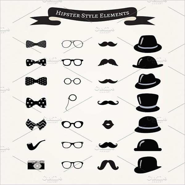 Fashion Vintage Hipster Icons