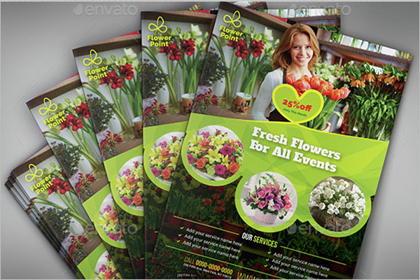 Flower Shop Business Flyer Template