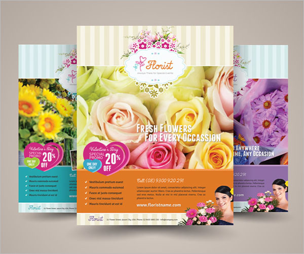 Flower Shop Flyer Template Free Download