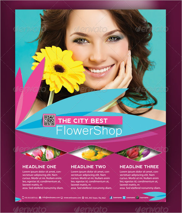 Flower Shop Magazine Flyer Template