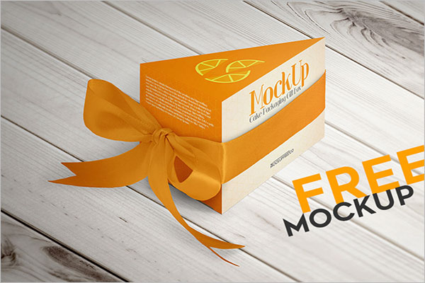 Free Cake Box MockupÂ 