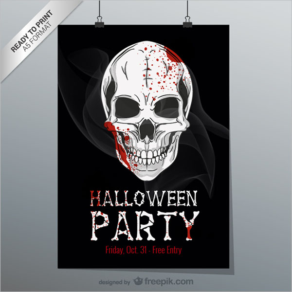 Halloween Printable Flyer Free Vector