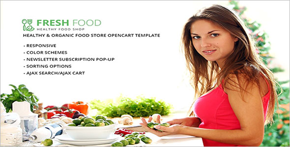Healthy Food StoreÂ OpenCart Template