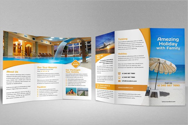 Holiday Travel Trifold Brochure Design