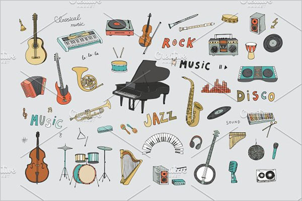 Musical Instruments Background Desing