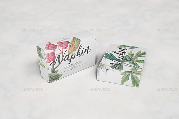 Napkin Box Mockup Template