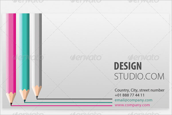 Pencil Business Cards for Artist