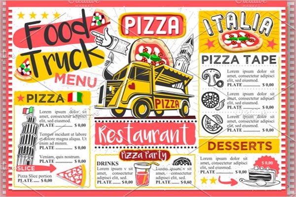 Pizza Food Truck Flyer Design