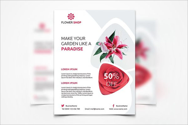 Premium Flower Shop Flyer Design