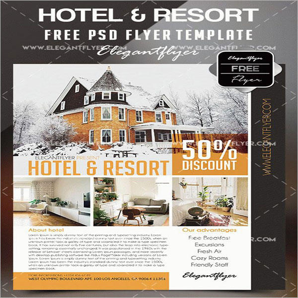 Printable Flyer For Hotel & Resorts
