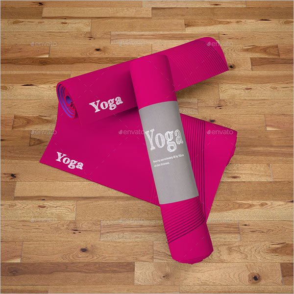 Printed Yoga Mat Mockup Design