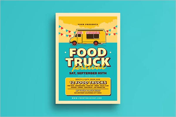Retro Food Truck Flyer