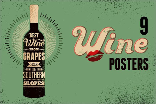 Retro Wine Poster Design