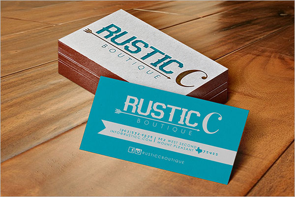 Rustic Boutique Business Card Design