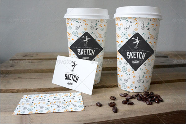 Sketch Coffee Cup Branding Mockup