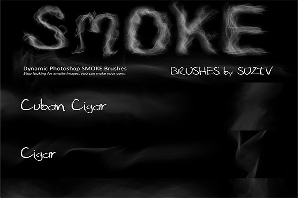 Smoke Brushes Photoshop Example