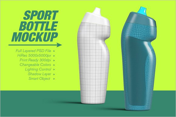 Sport Bottle Mockup PSD