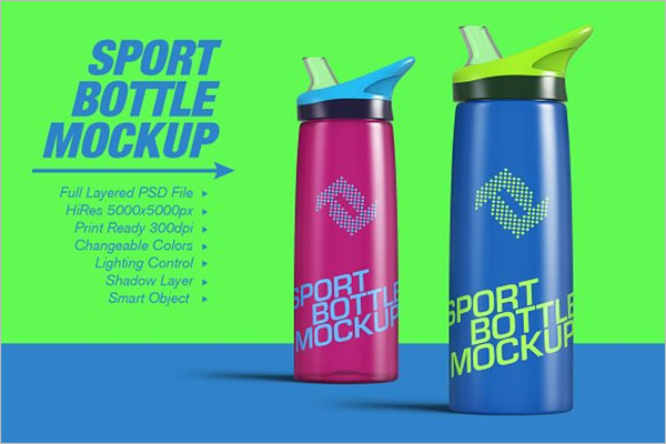 Sport Supplements Bottle Mockup