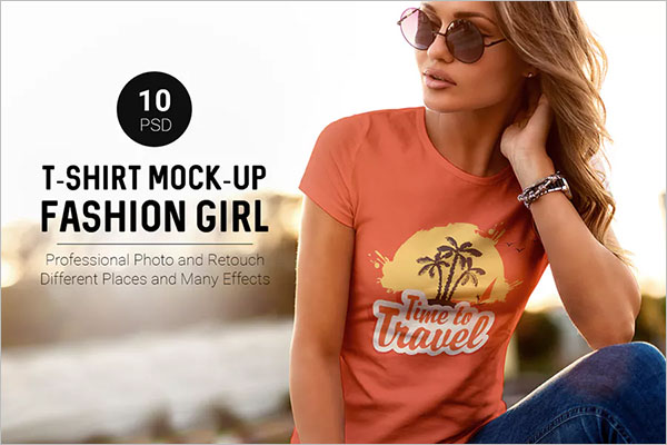 T-ShirtMock-Up Fashion Girl theme