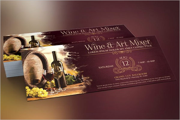 Vintage Wine Art Mixer Flyer