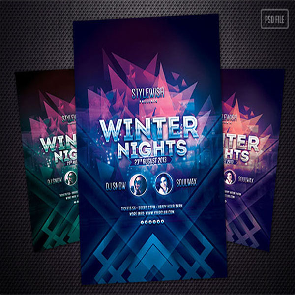 Winter Night Flyer Template