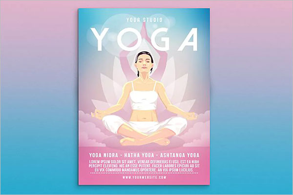 Yoga Poster Design Vector