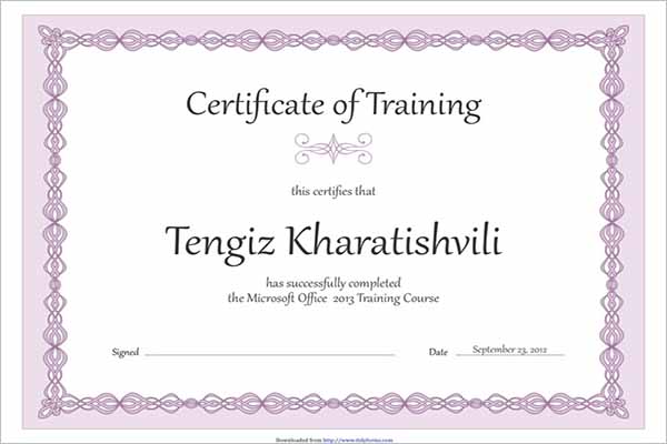 3 Training Certificate Design Download