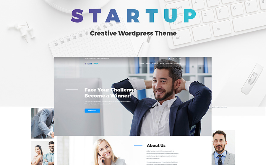 Startup Company WordPress Theme
