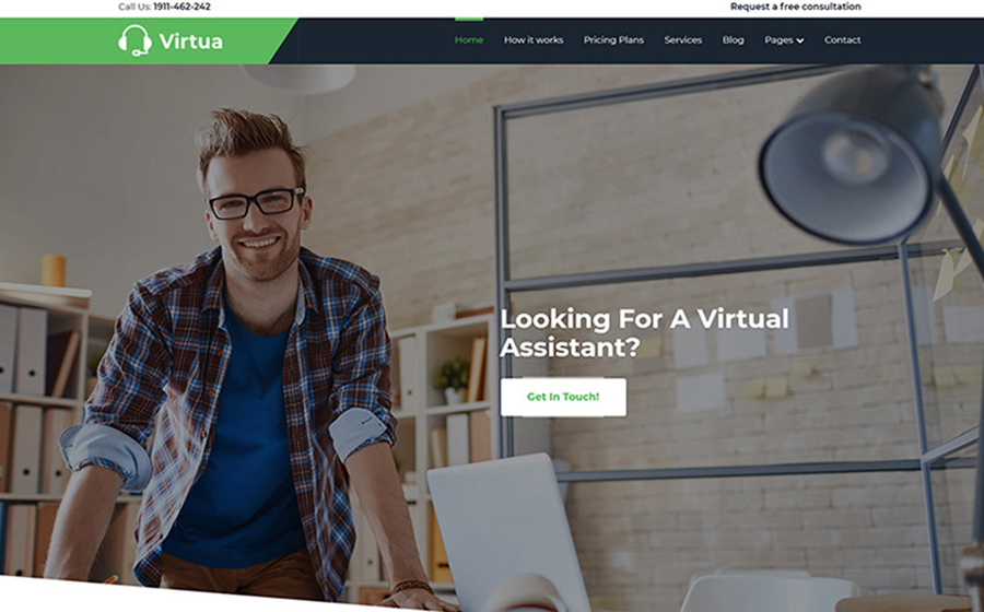 Virtua - Virtual Assistant WordPress Theme