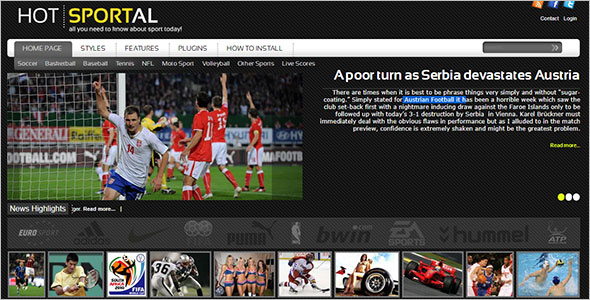 Austrian Football WordPress Theme