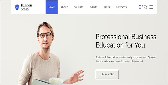 Business School e learning HTML Template