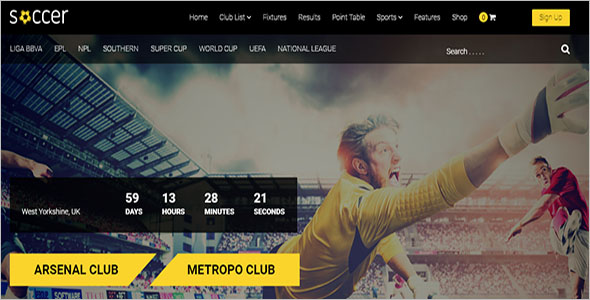Creative Football WordPress Theme Download