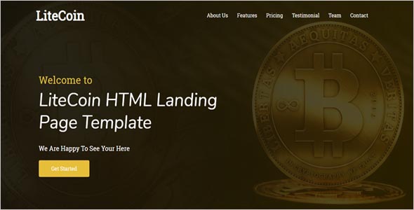 Cryptocurrency HTML Landing Page Template