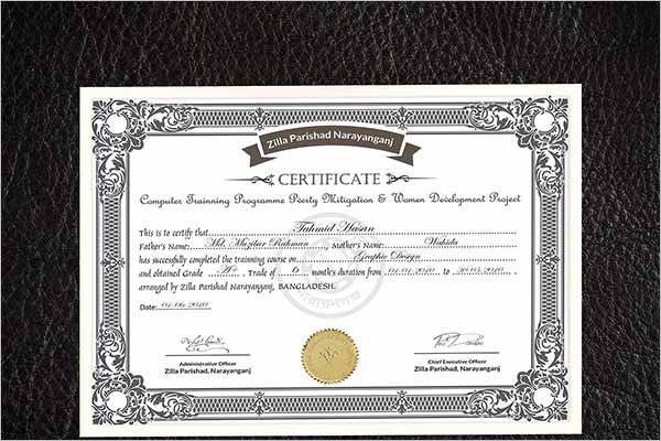 Fully Customizable Certificate Design