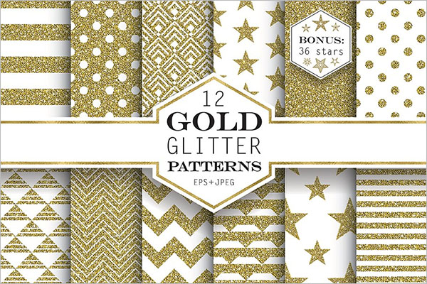 Gold And Glitter Pattern Designs