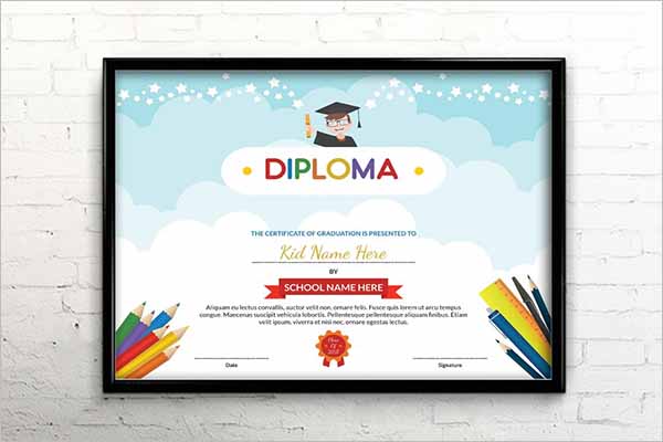 Kids Certificate Design Template