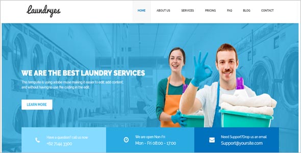Laundry Business HTML Theme