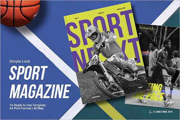 Modern Sports Magazine Templates