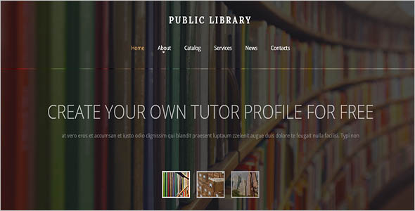 National Library Website Template